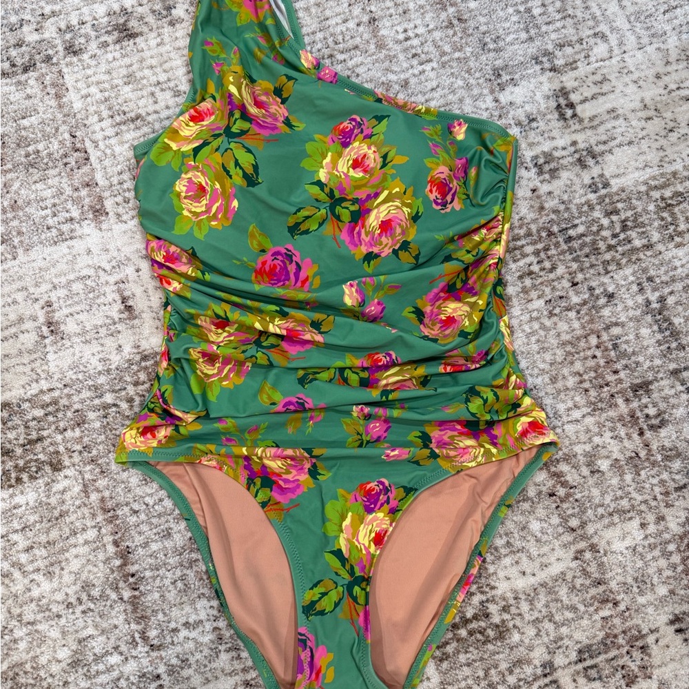 J. Crew - Floral One-Shoulder Women’s Swimsuit